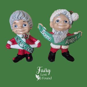 Vintage Santa & Mrs. Claus Figurines